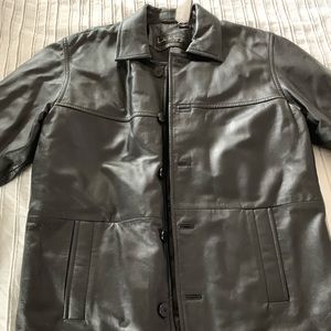 Women’s leather jacket (long trench coat)